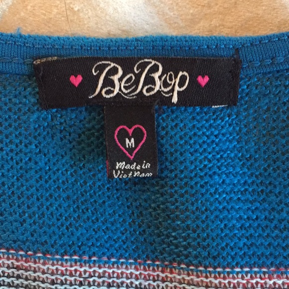 BeBop Blue/Yellow Knit Dress Size S/M - Picture 6 of 7